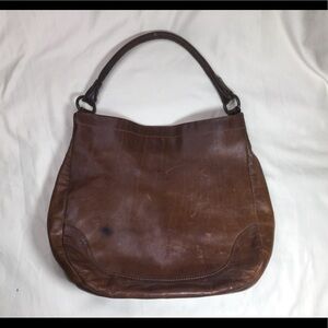 Frye Distressed Leather Melissa Hobo - READ AD